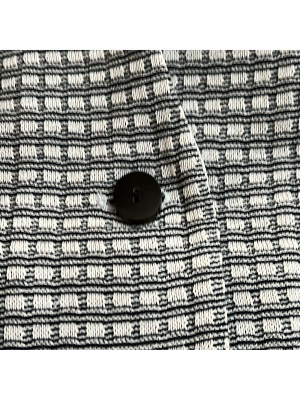 MING WANG women’s one- button jacket. Black/ cream design. Large - Picture 8 of 8